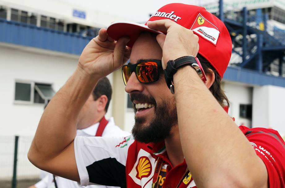 Fernando Alonso di buonumore. Reuters